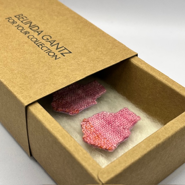 Light Pink Medium Wonky Woven Studs