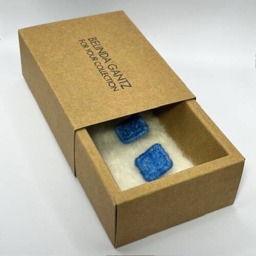 Small Blue Square Studs
