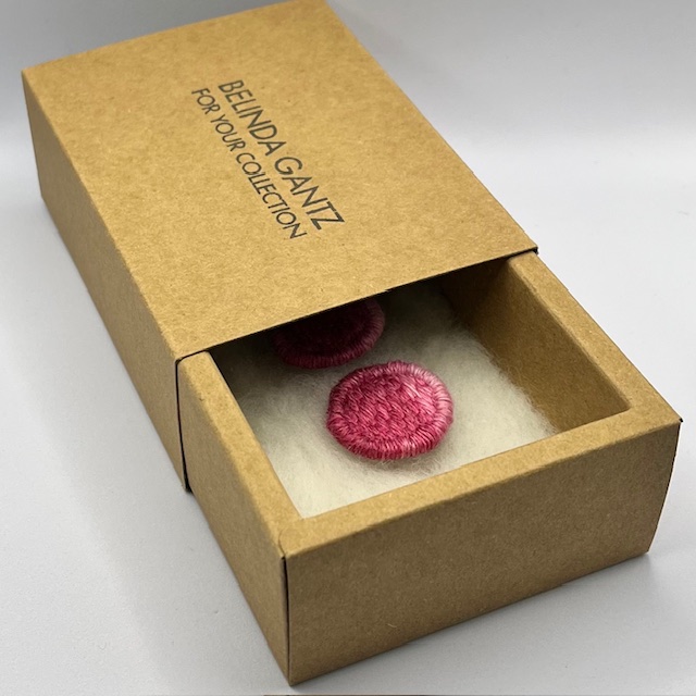 Big Circular Shades of Pink Studs